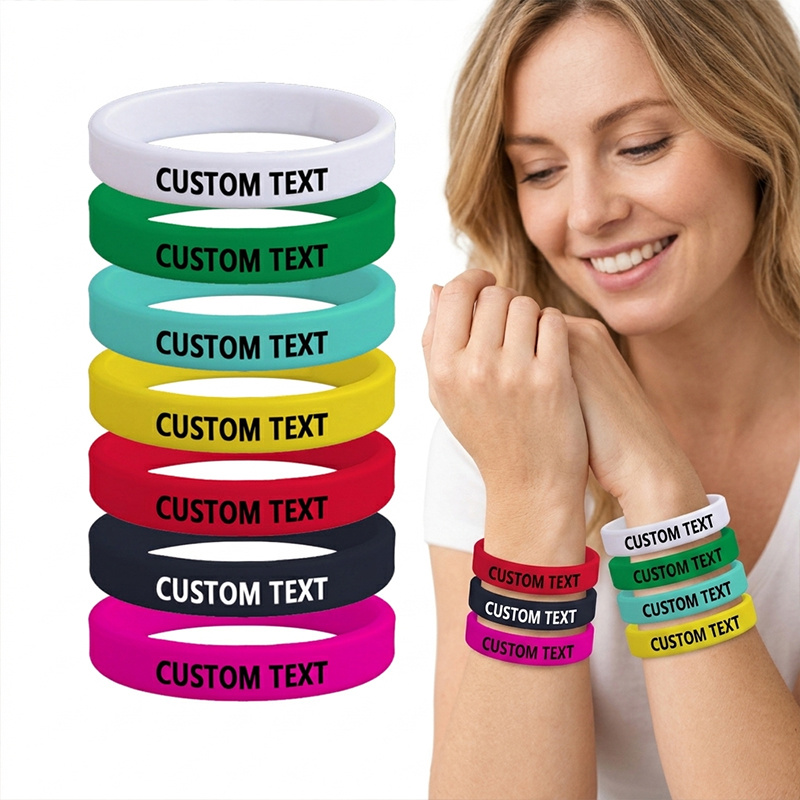 Custom Silicone Wristbands 180pcs Set, Gift for Her/Him